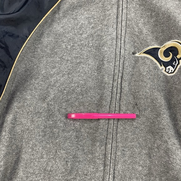NFL St. Louis Rams Mens Reversible Stadium Jacket Vintage Blue/Gold Size: Large - Picture 14 of 16
